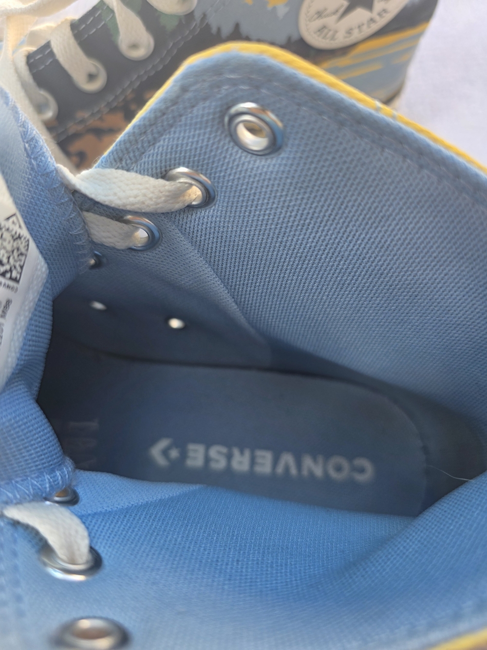 Converse High Top Sneakers with The Great Outdoors Seasalt Blue. - Picture 8 of 9